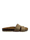Women's Anatomic Gold Flat Sandals