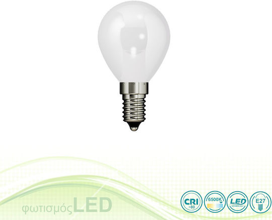 SoleLuce LED Bulb 6W for Socket E14 and Shape G45 Cool White