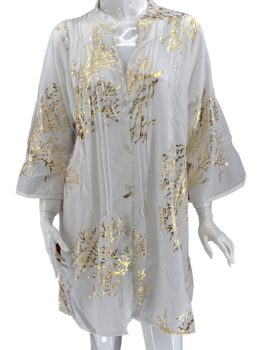 Ferrari Group Women's Maxi Caftan Beachwear Gold