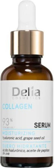 Delia Cosmetics Collagen Ενυδατικό & Αντιγηραντικό Serum Προσώπου με Υαλουρονικό Οξύ & Κολλαγόνο για Θρέψη 30ml