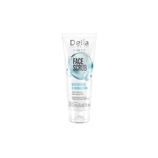 Delia Cosmetics Clean Skin Крем за Скраб за Лице 250ml