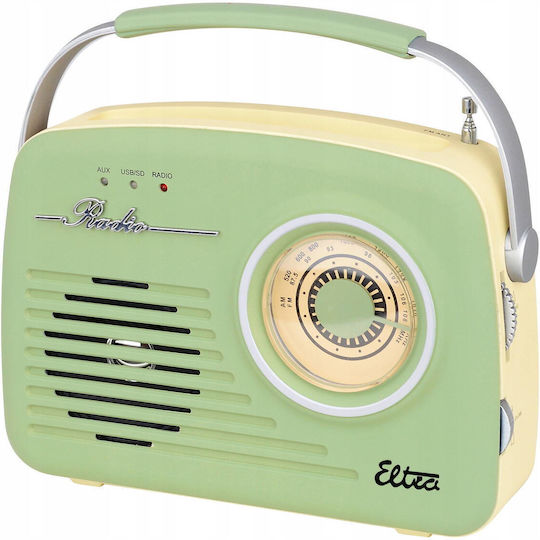 Eltra Luiza Retro Sp-11 Retro Portable Radio Battery with USB Green