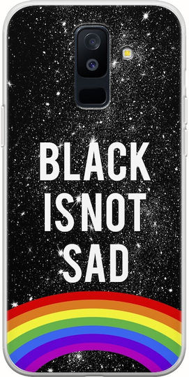 Black Is Not Sad Samsung Galaxy A6 Plus 2018 Flexible TPU Transparent Silicone