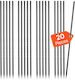 Vevor 24-inch 20 Pack Rebar Stakes Heavy Duty Straight Galvanized Ground Anchors