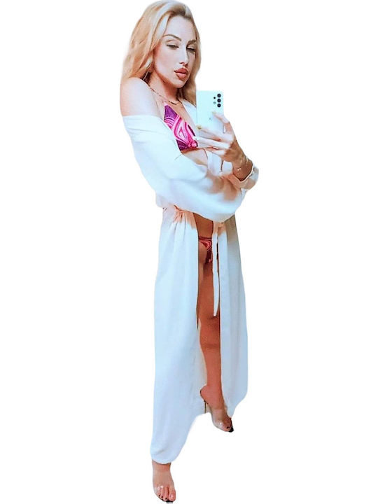 Woman's Fashion White Beach Caftan