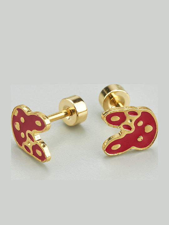 Hypoallergenic Gold Plated Kids Earrings Studs from Steel