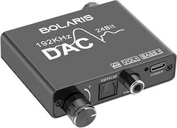 Avizar 192 Khz Цифрово към Аналогов Аудио Dac Конвертор Rca Джак Черен