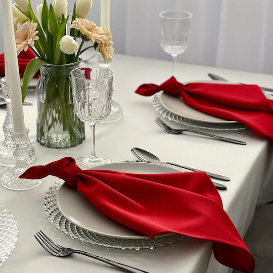 Kotonia Home Dining Napkin Set 10 Pieces Red 40x40cm