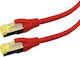 Logon S/FTP Cat.6a (Gigabit) Καλώδιο Δικτύου Ethernet 5m Κόκκινο