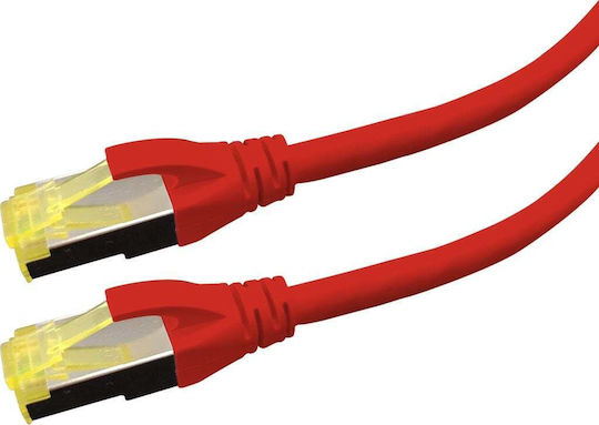 Logon S/FTP Cat.6a (Gigabit) Καλώδιο Δικτύου Ethernet 5m Κόκκινο