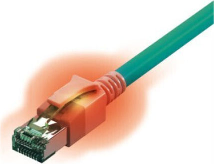 Sacon S/FTP Cat.6a Ethernet Network Cable 0.5m Turquoise 1pcs