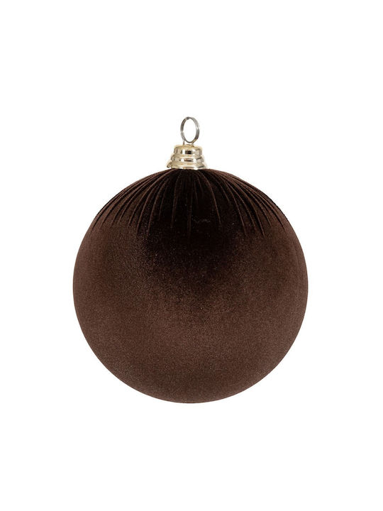 Velvet Hanging Ball Ornament Ornament Brown 25cm