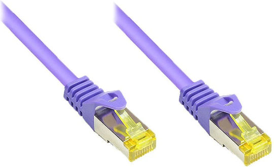 Alcasa S/FTP Кат.7 (10Gbps) Мрежов Кабел Ethernet 1.5м Лилав
