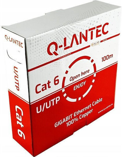Q-Lantec U/UTP Kat.6 (Gigabit) Netzwerkkabel Ethernet 55m Graues