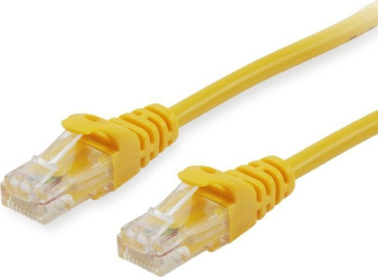 U/UTP Cat.6a (Gigabit) Καλώδιο Δικτύου Ethernet 0.15m Κίτρινο