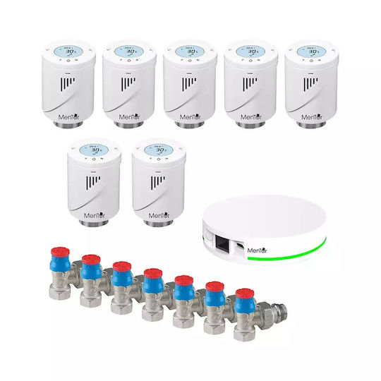Giacomini Kit Valvă Termostatică Pentru Radiator Cap Termostatic Inteligent Mentor Tzb771g Zigbee Programabil Lcd Hub