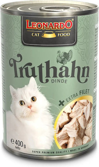 Leonardo Nassfutter fr Erwachsene Katzen in Dose mit Trkei, Meat, Lachs  und Leber 400gr | Skroutz Germany