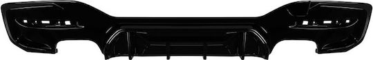 Rear Bumper Diffuser Bmw 1 Series F20 F21 15-19 M-packet Glossy Black 2 Double Exhaust Holes Left & Right Abs Plastic 1 Piece