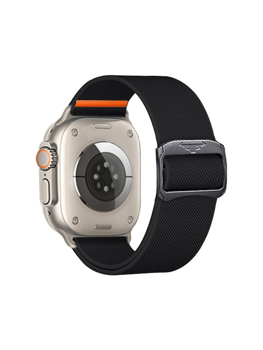 Kalebol Λουράκι Υφασμάτινο Μαύρο (Apple Watch 10, Ultra 2, Ultra 49mm, 9, 8, 7)