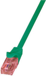 LogiLink U/UTP Cat.6 Cablu Ethernet 0.25m Verde