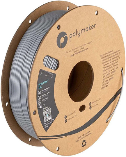 Polymaker PC 3D Принтер Филамент 1.75мм Сив 0.75кг