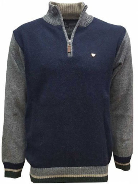 Battery Pully Pullover mit Reißverschluss in Blau Battery Pully Pullover mit Reißverschluss in Blau