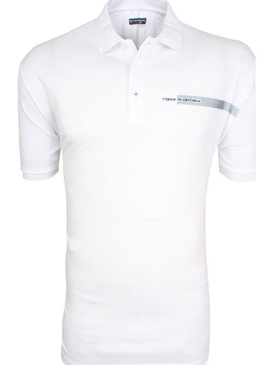 Tony10871 Oversized Large Size Short Sleeve Collar White Blouse