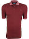 Tony10858 Oversized Large Size Short Sleeve Polo Burgundy