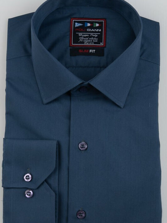 Poligianni-domino Υποκάμισο Slim Fit 20502-14 Ραφ