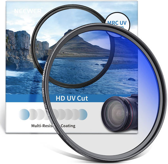 Neewer Filtru HD UV Diametru 58mm Cu Filtru Pentru Obiective MRC Scratch Resistant Pentru Obiective Foto