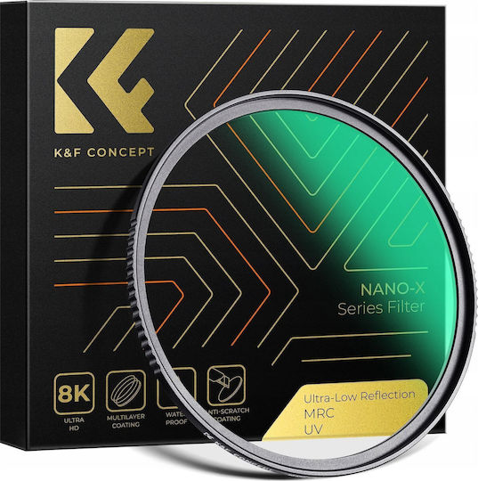 K&F Concept Филтър UV с Диаметър 58mm с Покритие MRC (Устойчиво на Надраскване) за Фотообективи