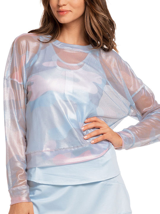 Lucky In Love Camo Over Here Women's Net Top Glace