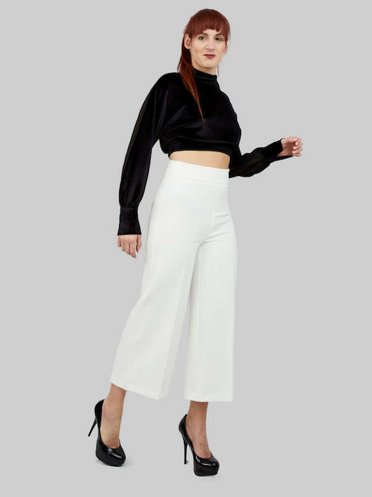 Damen-Top Cropped Kombination aus Stoffen 90% Polyester