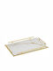 Metallic Rectangular Decorative Tray