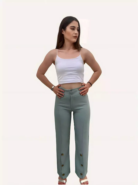 Damen Hellblaue Hosen Gerade