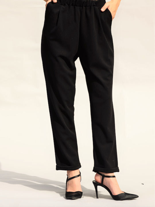 Women's Trousers Exceptional Quality Black Code del1