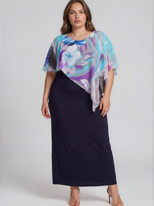 Μεγάλα Μεγέθη Φόρεμα Maxi Εμπριμέ Τουνίκ Luisa Plus Size