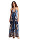 Maxi Kleid Besonderes Druck Bindung