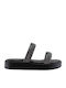 Milanos Flache Damen Sandalen Flatforms 1037 Schwarz