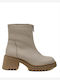 Women's Leather Ankle Boots Aeros 1-594-22501-29 Off White White_off