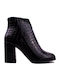 Stiefeletten Damen Croco G7642 Oem Schwarz