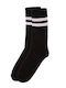 Κάλτσες Closet22 Unisex Πετσετέ Stripes Sc0029-μαύρο