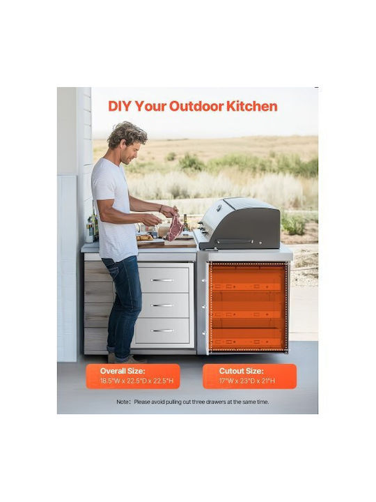 Kitchen Floor Drawer Unit Gray 46.99x57.15x57.15cm