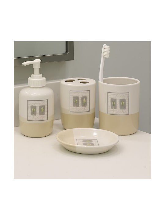 Galifas Set Accesorii Pentru Baie Porțelan Multicolor 4 Bucăți