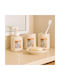 Galifas Porcelain Multicolour Bathroom Accessory Set 4 Pieces