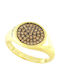 Fa Cad'oro Ring with Zircon made of Gold 14K
