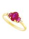 Fa Cad'oro Ring with Zircon made of Gold 14K