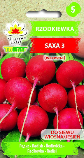 Toraf Vegetable Seeds Radish Saxa 3 Package 10g