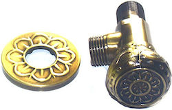Comutator Colțar Antique Bronze 1/2 X 1/2 Tasan