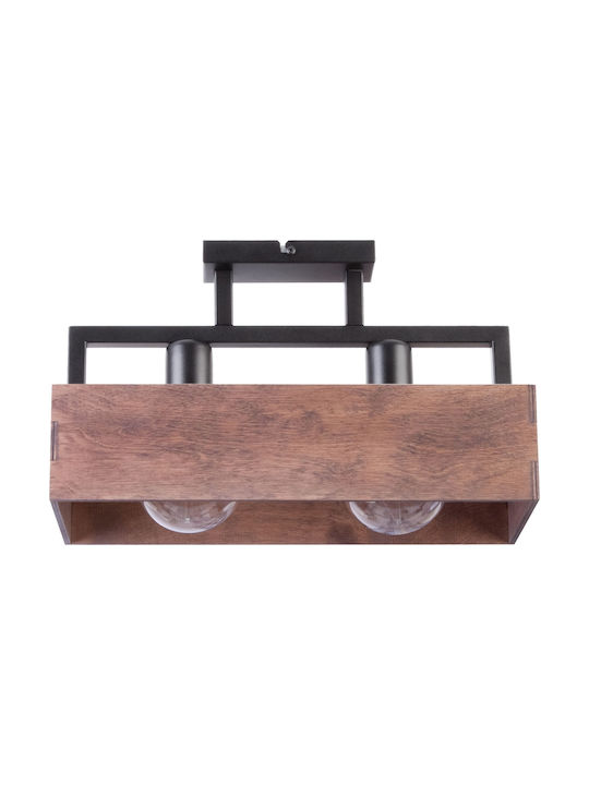 Sigma Ceiling Mount Light Brown with Socket E27